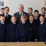 Председатель Совета ветеранов органов внутренних дел Алексей Пешков провел «Урок безопасности» для воспитанников кадетского класса
